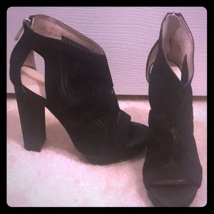 Black Calvin Klein Desiree Nubuck/Stretch Mesh